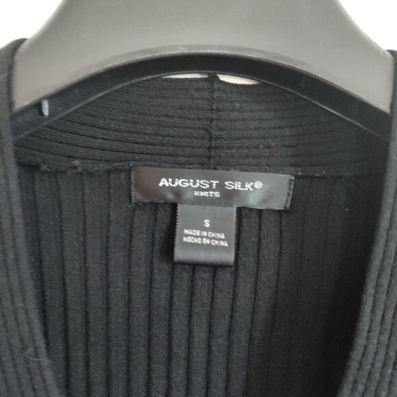 Ladies SZ S August Silk Black Surplice Sweater - Picture 4 of 4